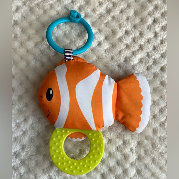 Infantino Orange Fish Stuffed Animal Ring and Plush - Picture 2 of 2